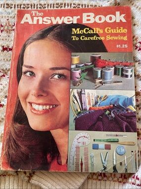 Vintage The Answer Book: McCall's Guide To Carefree Sewing - Red Cover